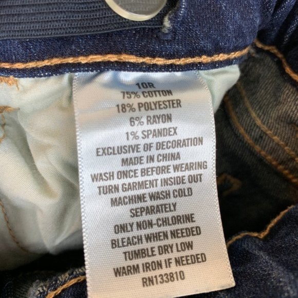 Aeropostale PS Dark Wash Distressed Skinny Jeans Girls Size 10 - Picture 6 of 7